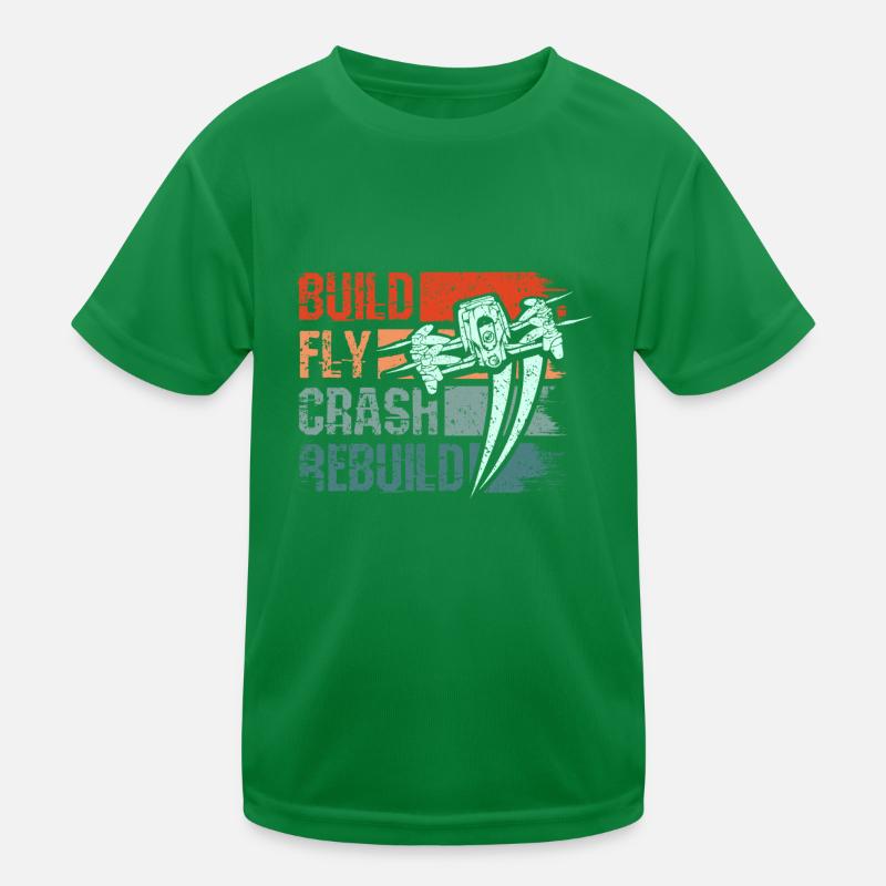 Construire fly crash reconstruire drone T-shirt sport Enfant