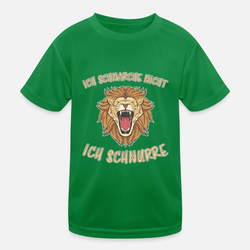Schnurren Löwe Lustiger Spruch Schlafen Geschenk Kinder Funktions-T-Shirt