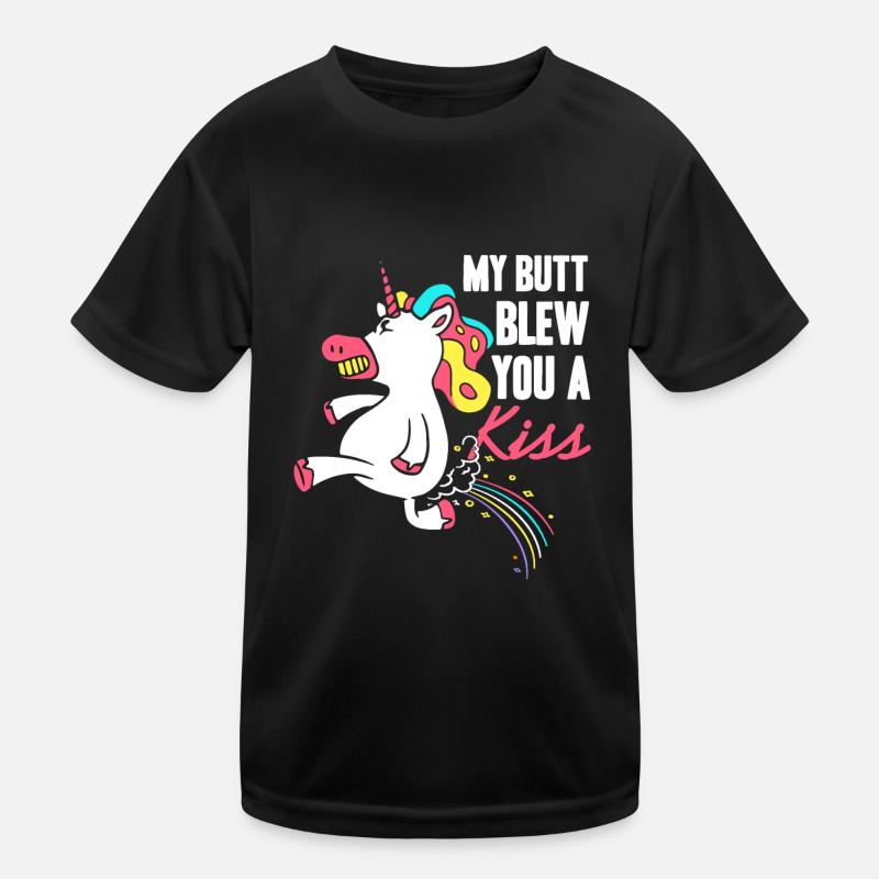 Mes fesses te souffle un baiser licorne pet T-shirt sport Enfant