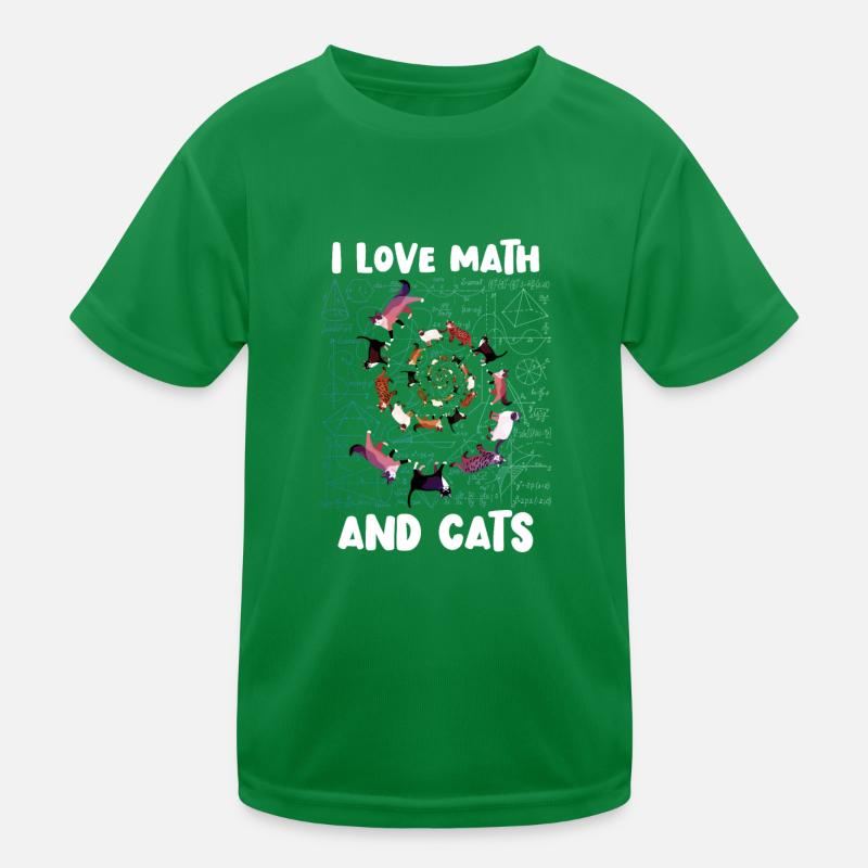 Math Kitty Cat J’adore maths et chats mathématiques T-shirt sport Enfant