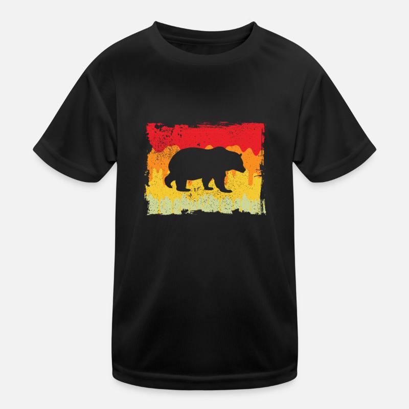 Bär Retro Kinder Funktions-T-Shirt