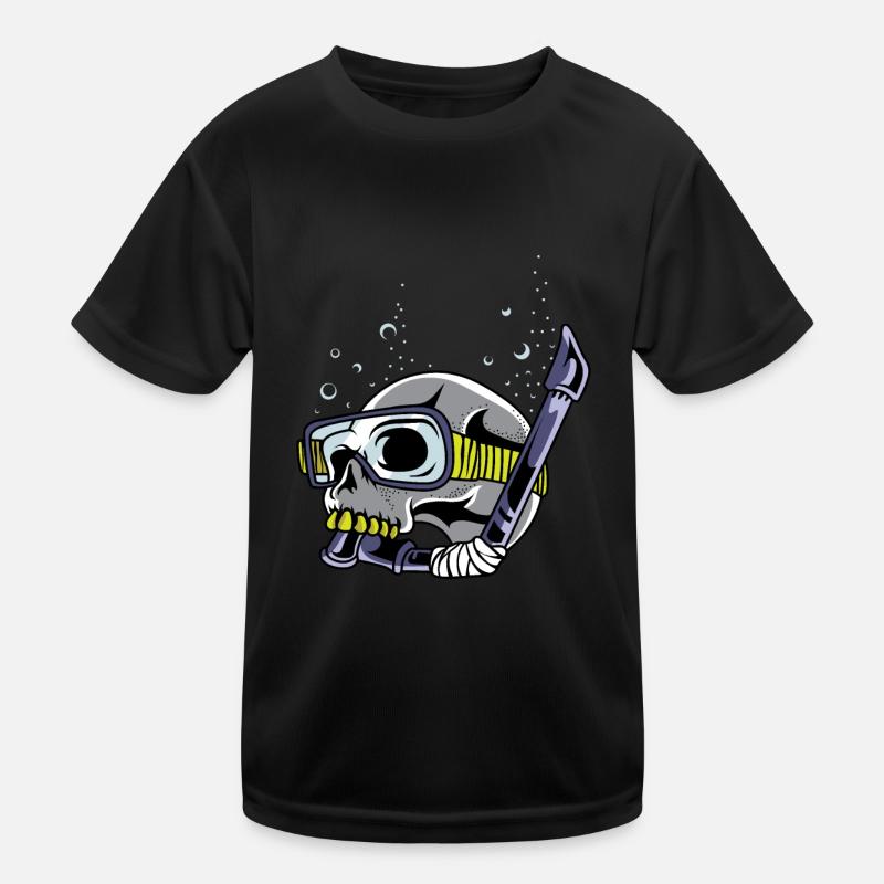 Skull Diving Cave Diver Poison T-shirt sport Enfant