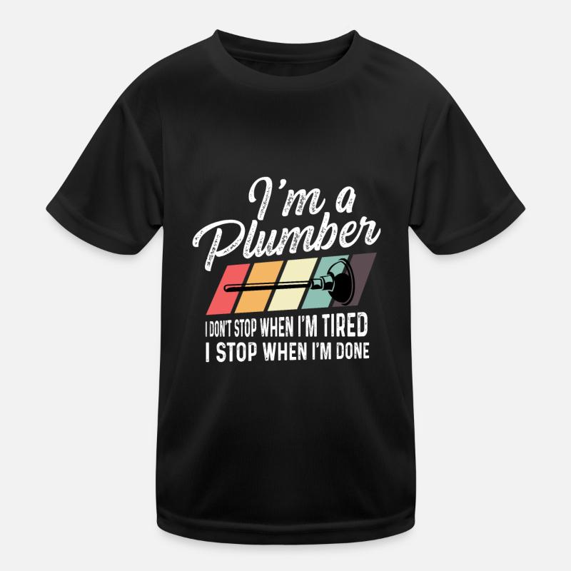Ich bin ein Klempner Fleißiger Klempner Geschenk Kinder Funktions-T-Shirt
