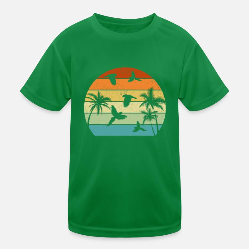 Cockatiel Bird Retro Parrots Kids Functional T-Shirt