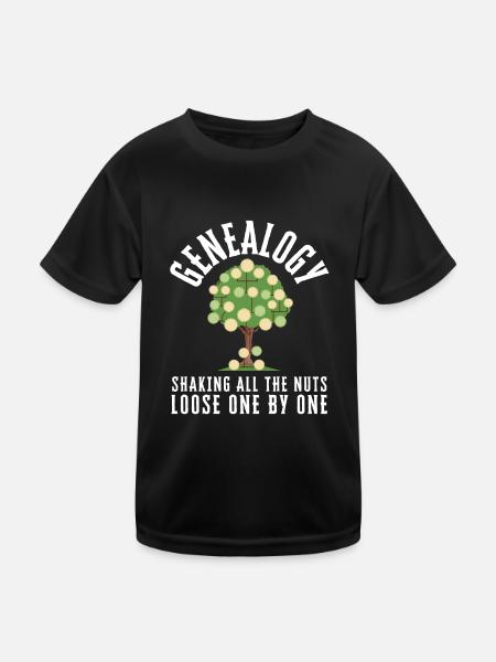 Genealogist Family Historian Genealogy Genealogist - Kids Functional T-Shirt - black - Front