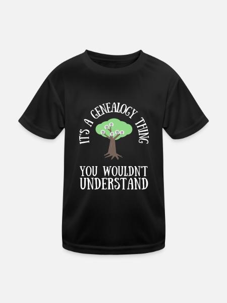 Généalogiste Historien de la famille Généalogie Généalogiste - T-shirt sport Enfant - noir - Devant
