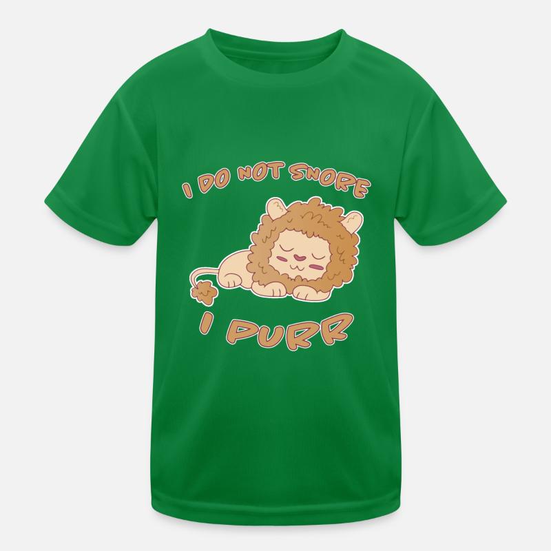 Purring Lion Funny Saying Sleeping Gift Kids Functional T-Shirt