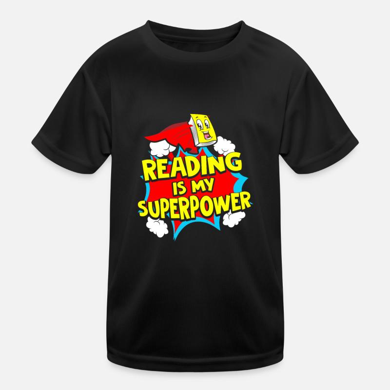 Reading Is My Superpower Kinder Funktions-T-Shirt