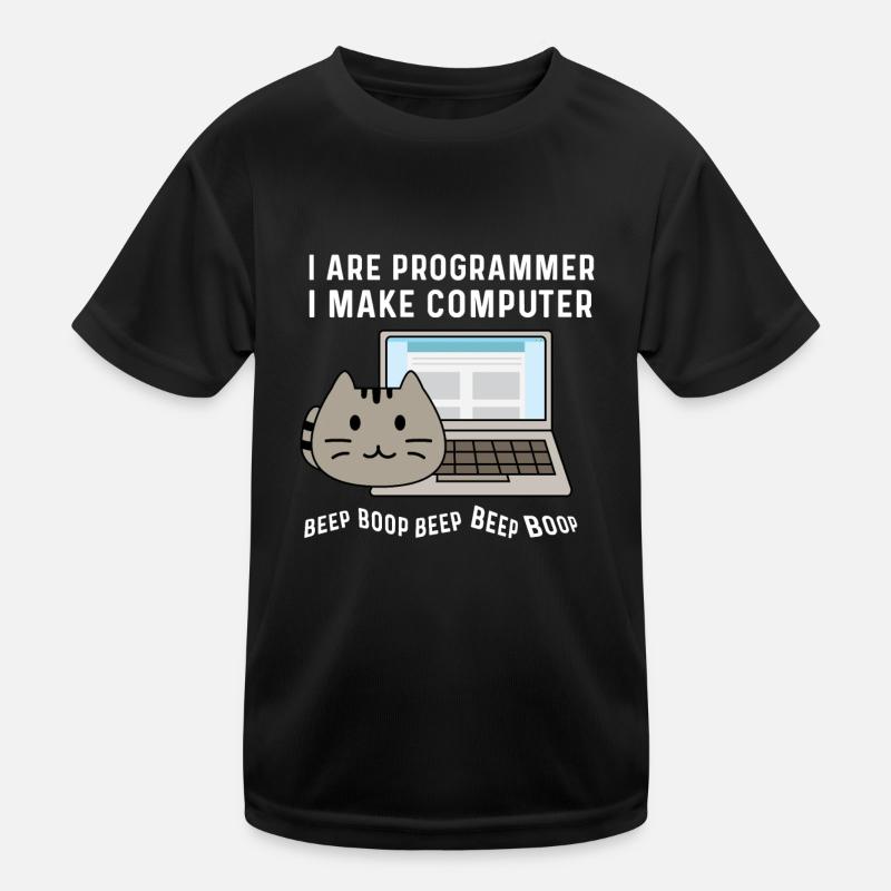 Piepton Piepton Boop. Informatikprofessor Geschenk - Kinder Funktions-T-Shirt - Schwarz
