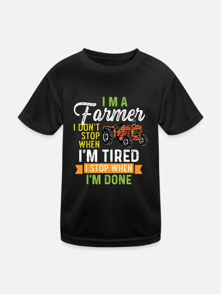 Stoppen Sie, wenn Sie fertig sind Engagierte oder - Kinder Funktions-T-Shirt - Schwarz