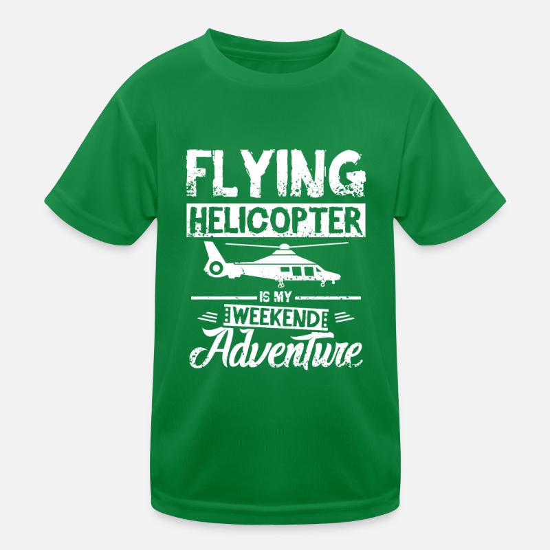 Flying helicopter is my weekend adventure Kids Functional T-Shirt