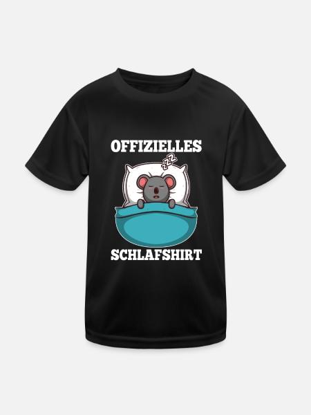 Offizielles schlafshirt Koala - Kinder Funktions-T-Shirt - Schwarz - Vorne