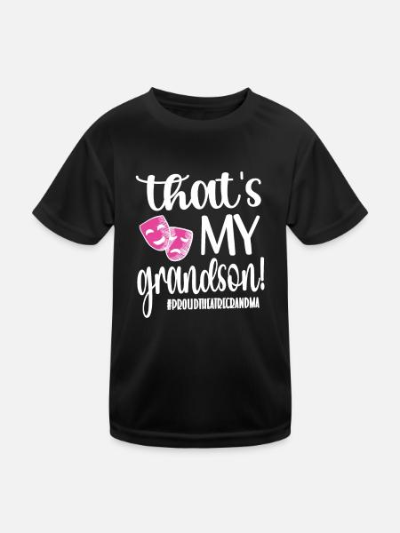 Proud Theatre Grandmother Theatre Actor Grandma - Kids Functional T-Shirt - black - Front
