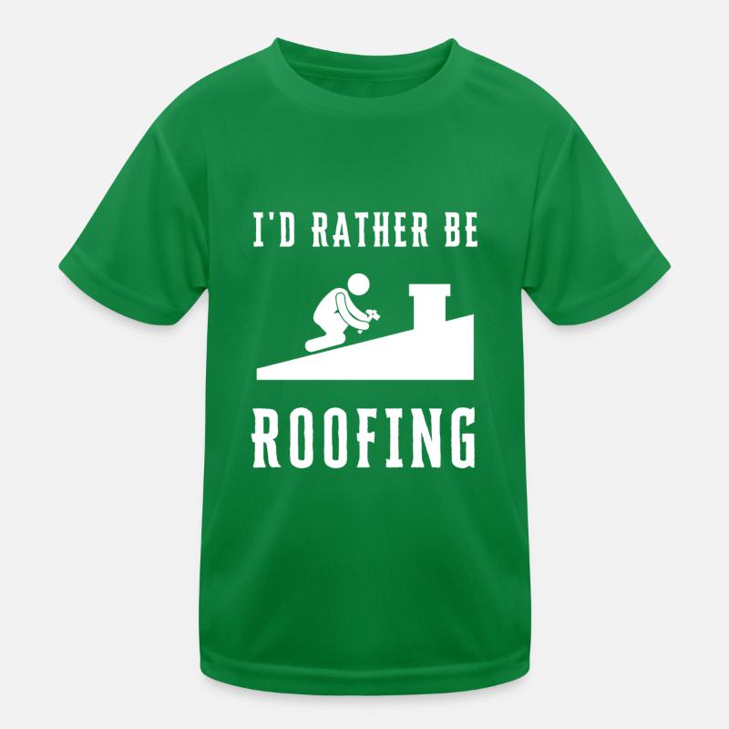 Roofer Roofing Contractor Construction Worker Kinder Funktions-T-Shirt