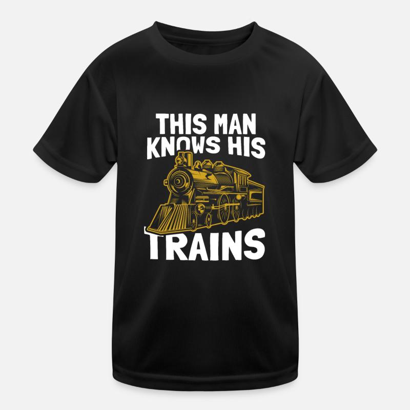 Eisenbahn Eisenbahner Zug Lok Lokführer Kinder Funktions-T-Shirt