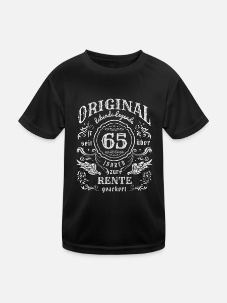 Bis Zur Rente Geackert Sarkasmus Ironie Humor 65 - Kinder Funktions-T-Shirt - Schwarz - Vorne