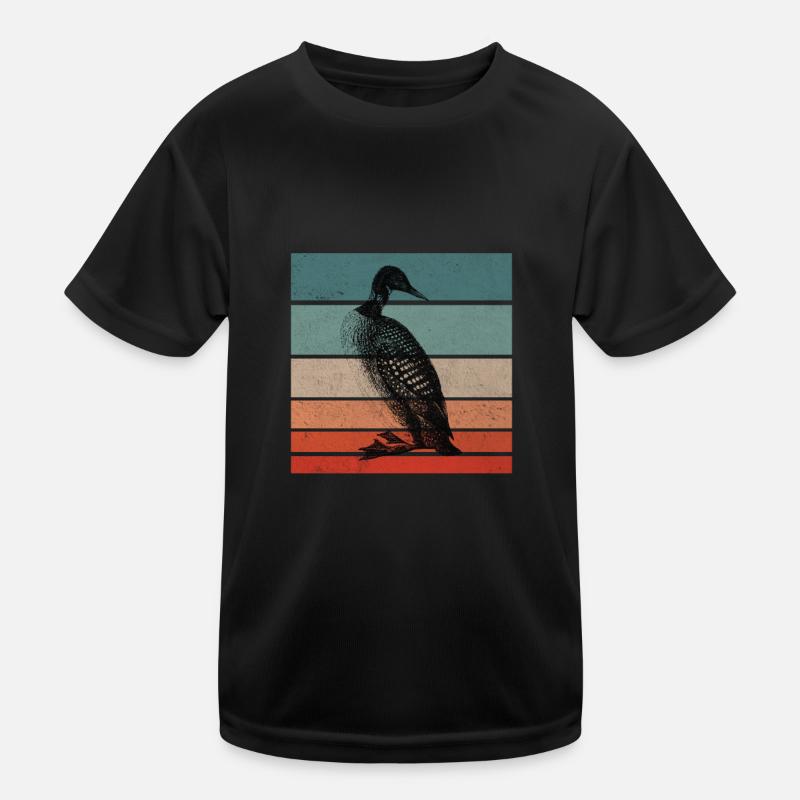 Common Loon Retro Kids Functional T-Shirt