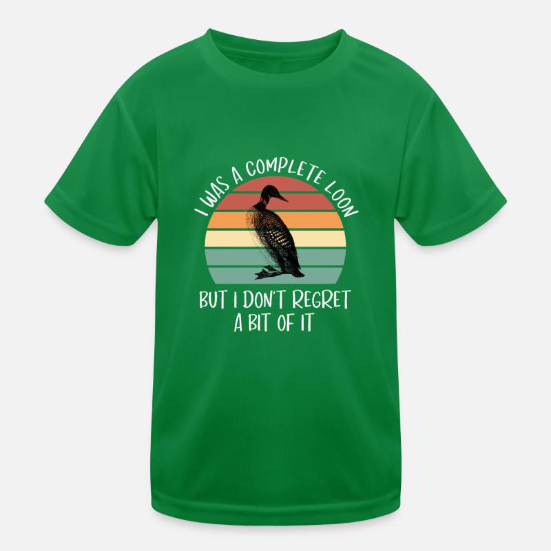 Vintage Complete Loon Don't Regret Eistaucher Kinder Funktions-T-Shirt
