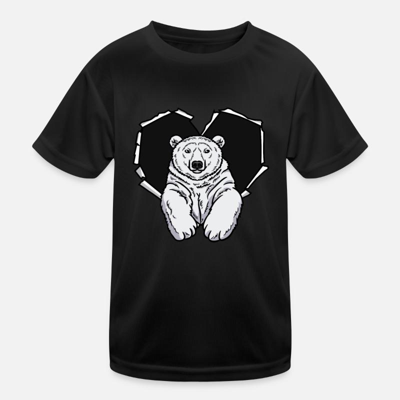 Riss Eisbär Zerrissenes Loch Eisbär Kinder Funktions-T-Shirt