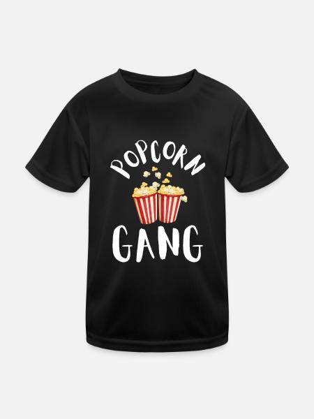 Popcorn Machine Movie Lover Cinéma Cinéma - T-shirt sport Enfant - noir - Devant
