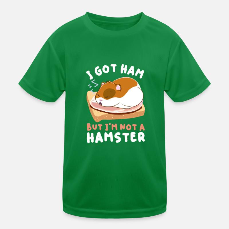 Hamster Schinken Hamsterbacken Essen Fleisch Kinder Funktions-T-Shirt