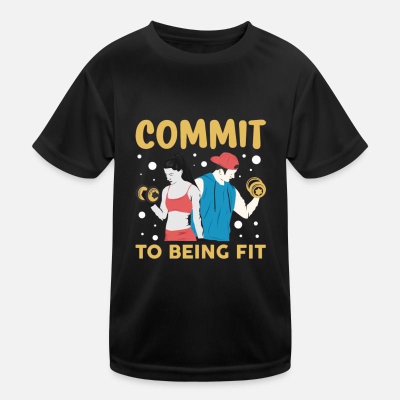 commit to being fit Kinder Funktions-T-Shirt