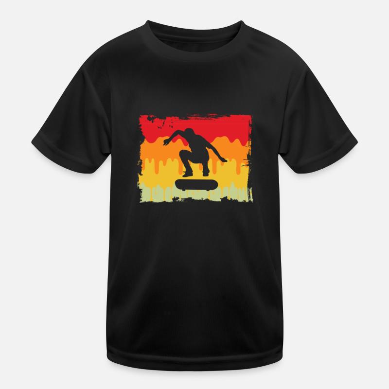 Skating Retro Kinder Funktions-T-Shirt