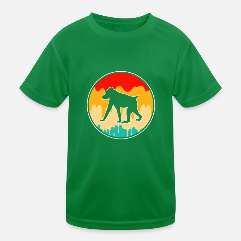 Affe Retro Kinder Funktions-T-Shirt