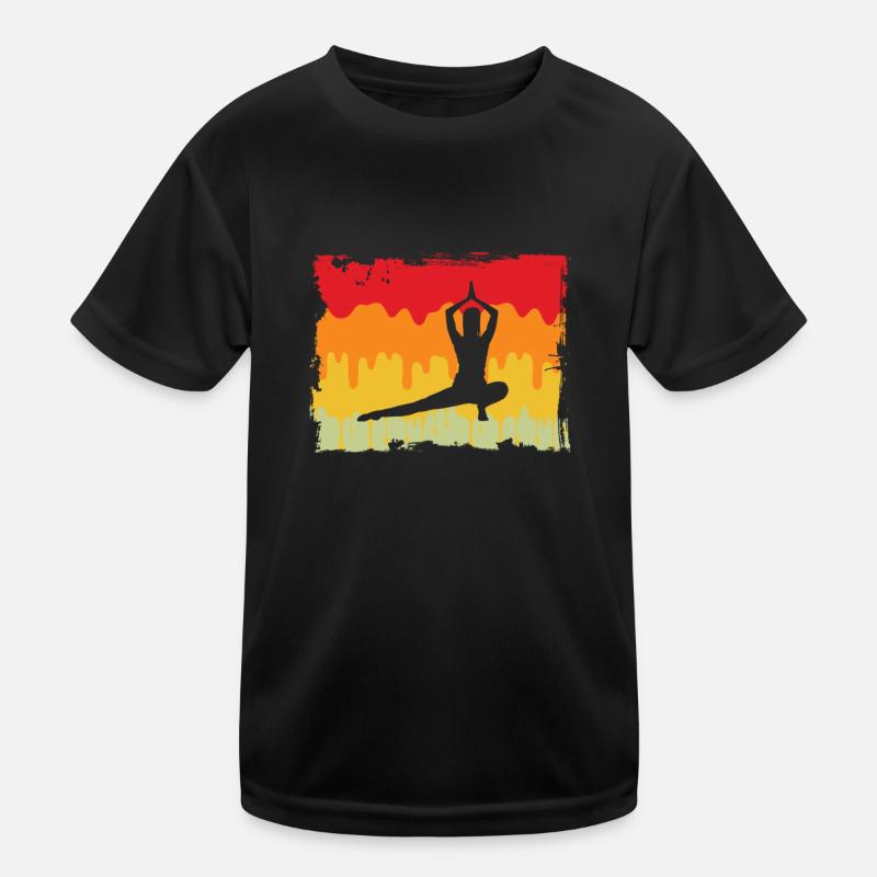 Yoga Retro Kinder Funktions-T-Shirt