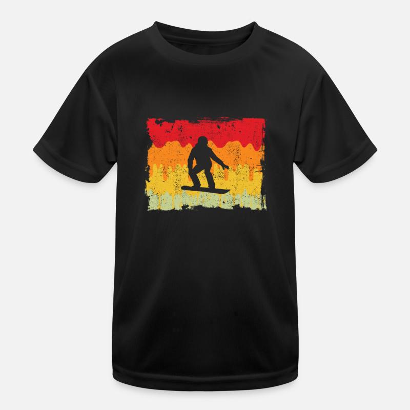 Snowboarding Retro Kinder Funktions-T-Shirt