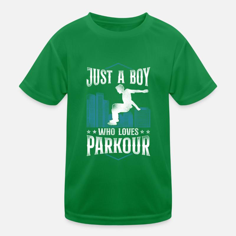 Parkour Free Running Traceur Garçon T-shirt sport Enfant