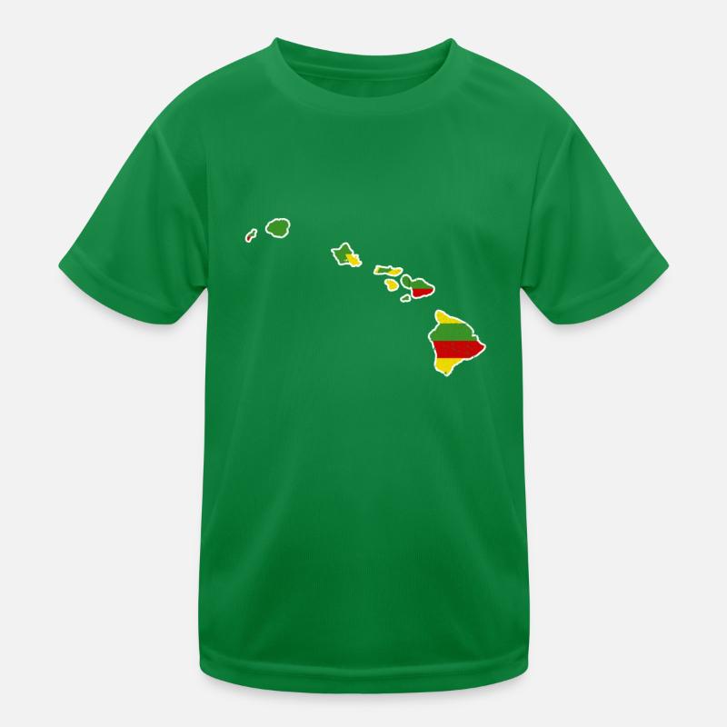 Land Map America US State Distressed Hawaii Kinder Funktions-T-Shirt