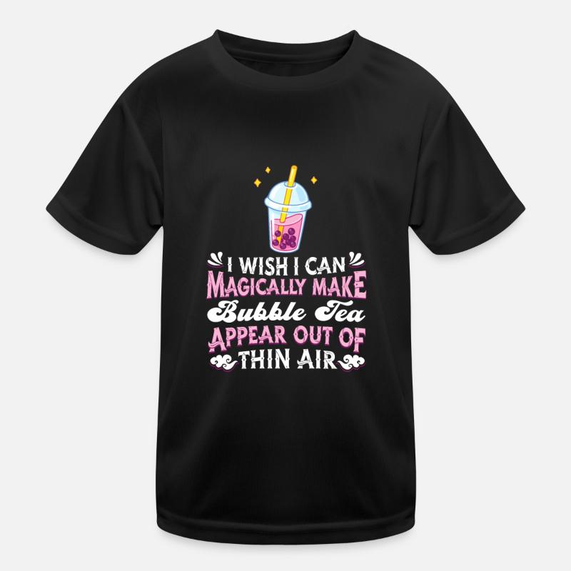 Bubble Tea Boba Pearl Milk Tea Kids Functional T-Shirt