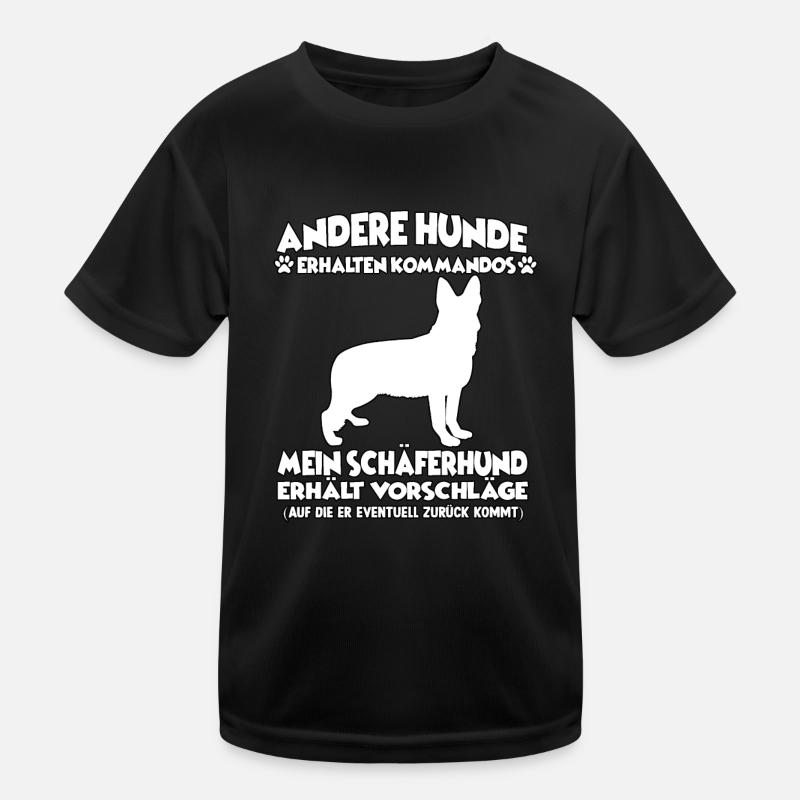 Witziges Obedience Deutscher Schäferhund Hunde Kinder Funktions-T-Shirt