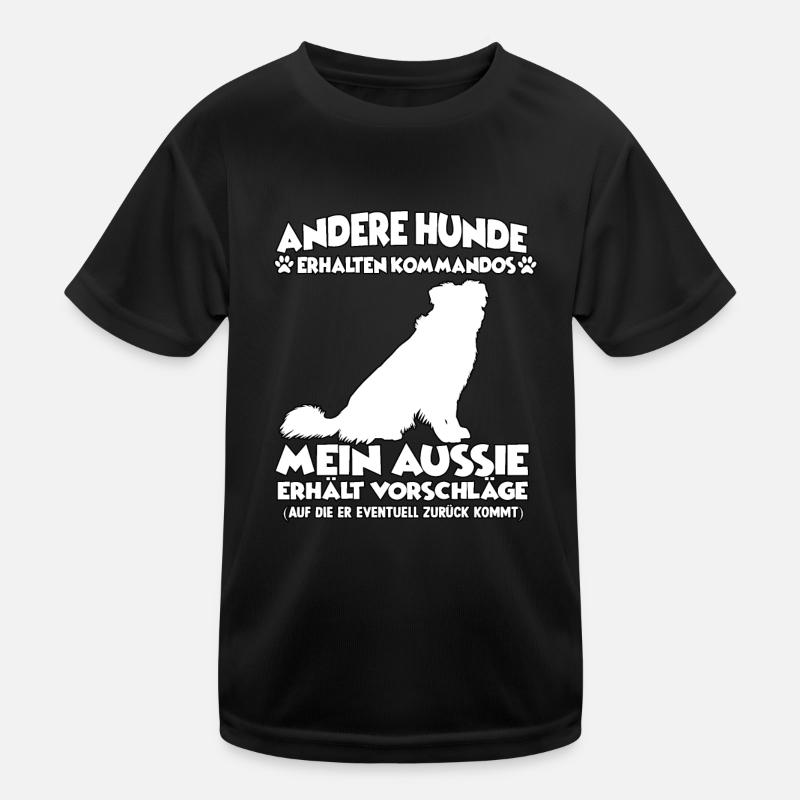 Obedience Australian Shepherd Hundetraining Kinder Funktions-T-Shirt