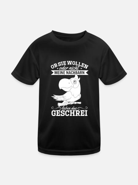 Ob Sie Wollen Oder Nicht Meine Nachbern Lieben Das - Kinder Funktions-T-Shirt - Schwarz - Vorne