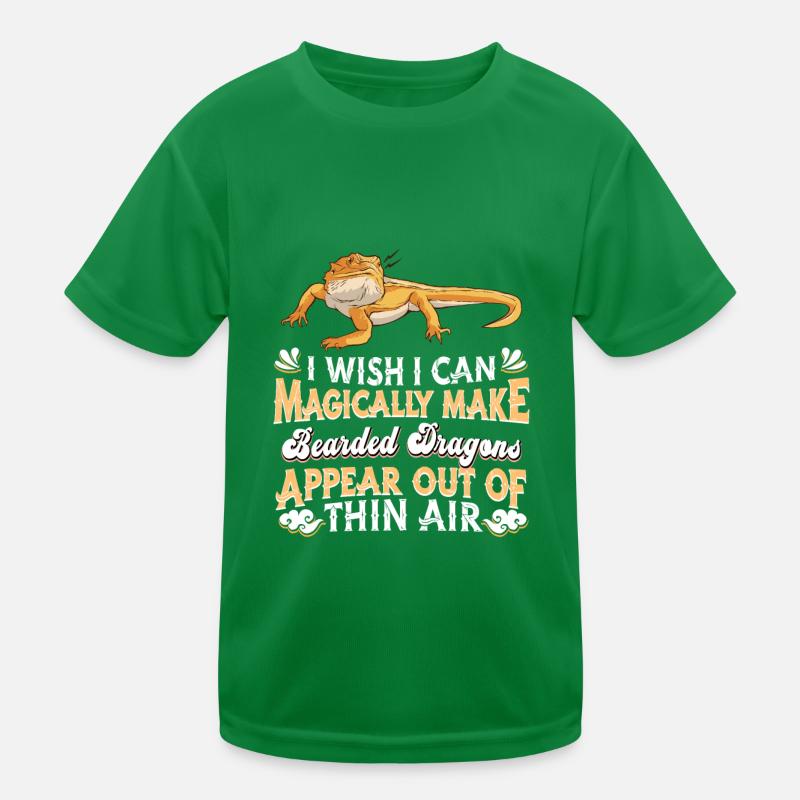Bearded Dragon Lizard Reptile Gecko Lizard Kids Functional T-Shirt