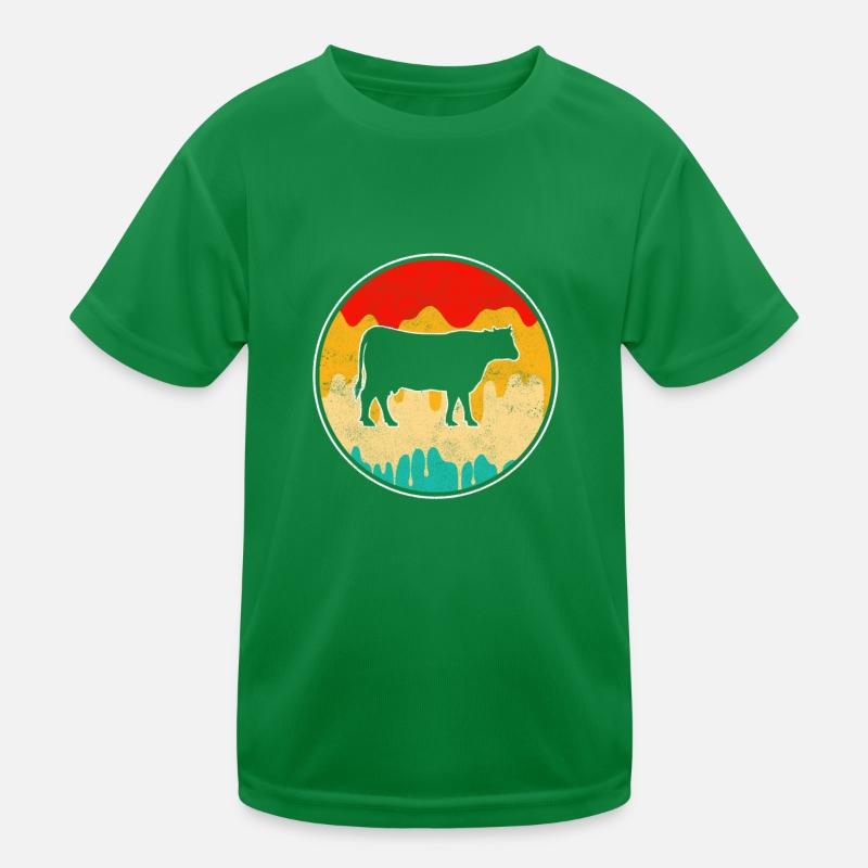 Cow Beef Retro Kids Functional T-Shirt