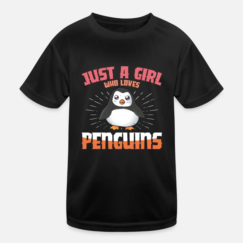 Drôle de pingouin Animal Oiseau Mignon Fun Amour T-shirt sport Enfant