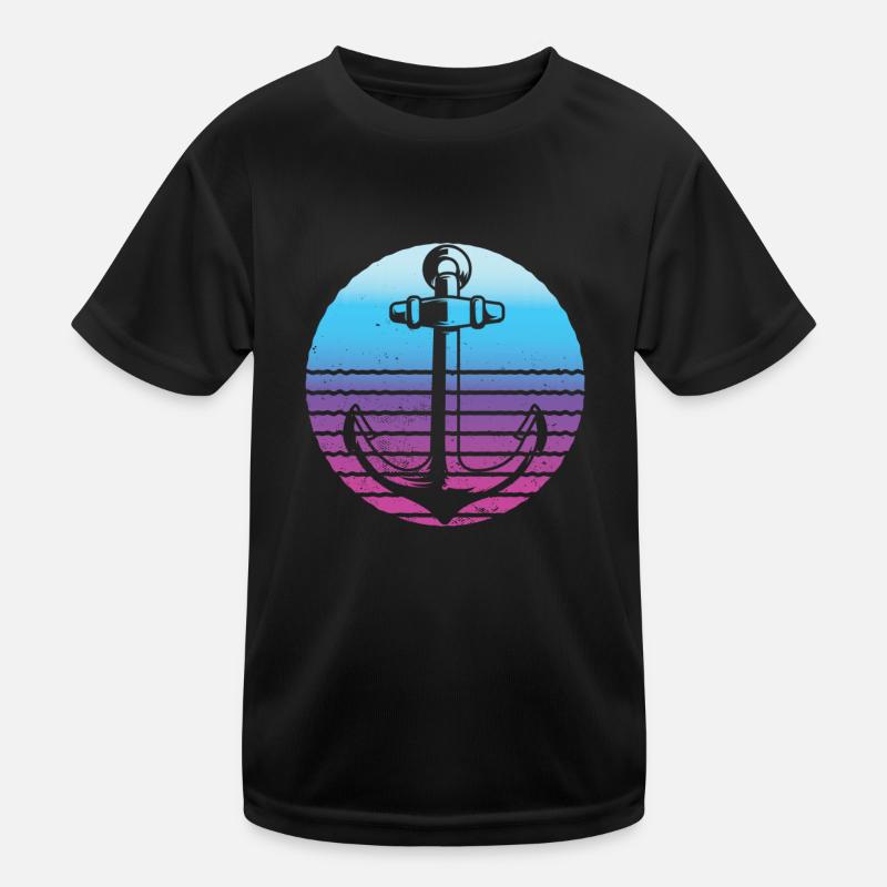 Drôle d’ancre Voile Capitaine de mer Sailor Fun Lieb T-shirt sport Enfant