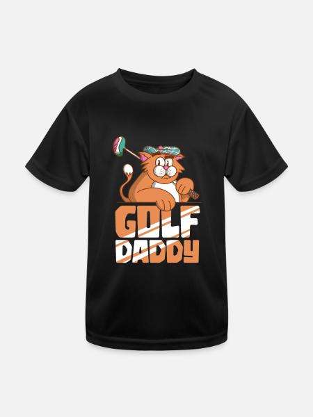 Funny Golf Golfer Sport Fun Lovers - Kids Functional T-Shirt - black - Front