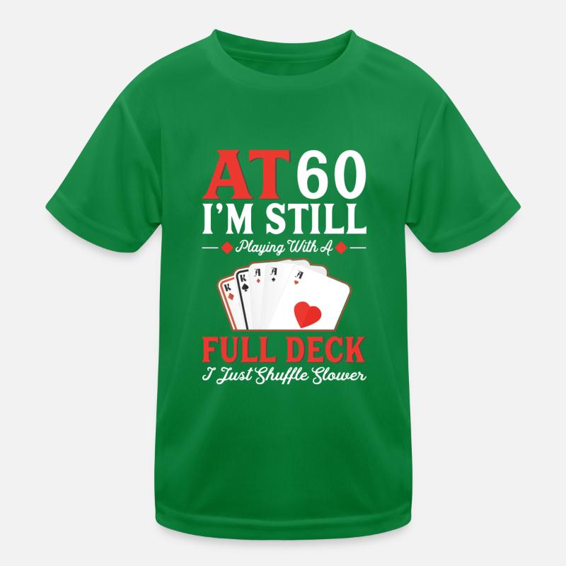 Playing cards for the 60th birthday Kids Functional T-Shirt