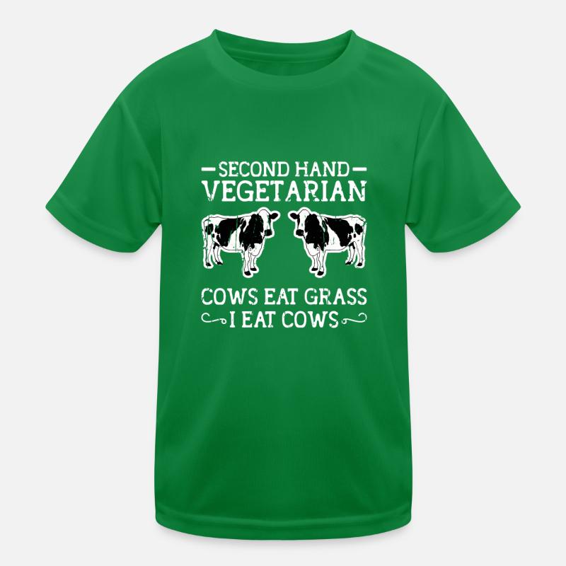 Second Hand Vegetarian Cows Eat Grass - Ranch Kids Functional T-Shirt