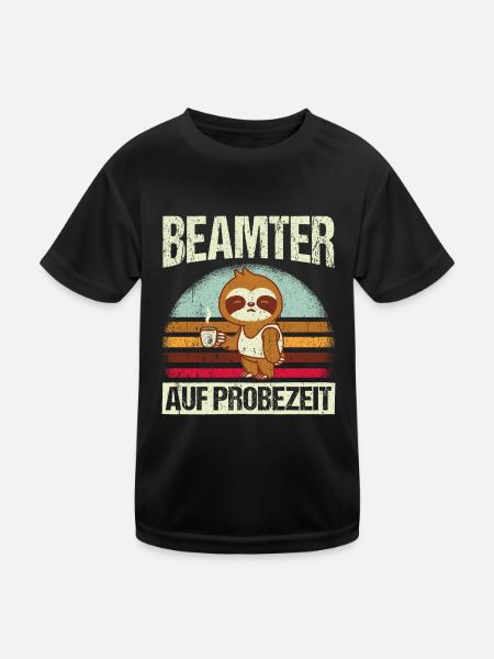 Beamter auf Probezeit - Beamter Kaffee Design Gesc - Kinder Funktions-T-Shirt - Schwarz - Vorne