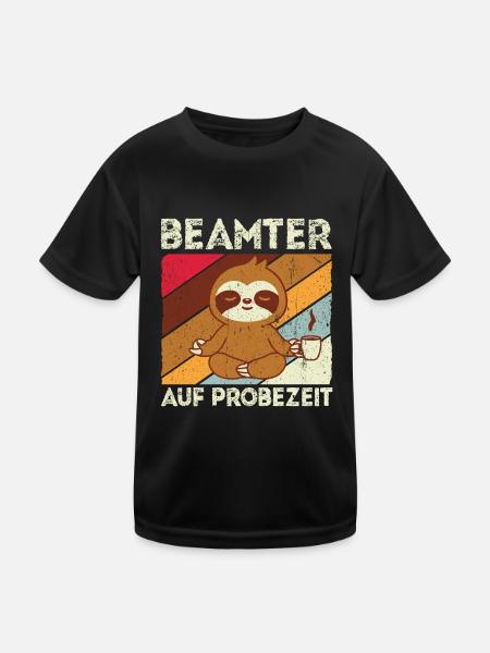 Beamter auf Probezeit - Beamter Kaffee Design Gesc - Kinder Funktions-T-Shirt - Schwarz - Vorne