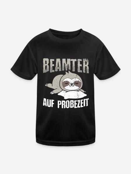 Beamter auf Probezeit - Beamter Kaffee Geschenk - Kinder Funktions-T-Shirt - Schwarz - Vorne