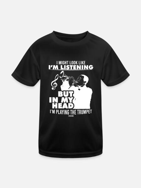 Trompete Musikverein Musiklehrer - Kinder Funktions-T-Shirt - Schwarz - Vorne