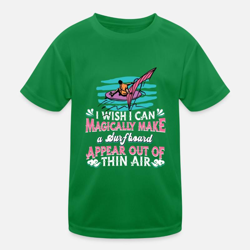 Windsurfing Windsurfen Kinder Funktions-T-Shirt