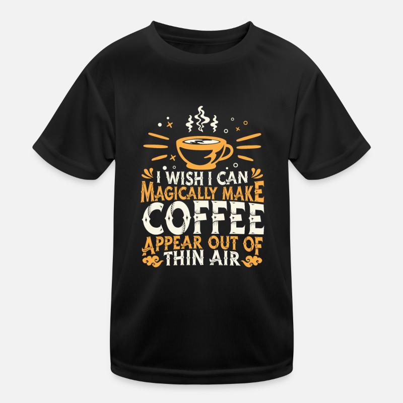 Kaffee Kaffeetrinker Kaffeeliebhaber Kinder Funktions-T-Shirt