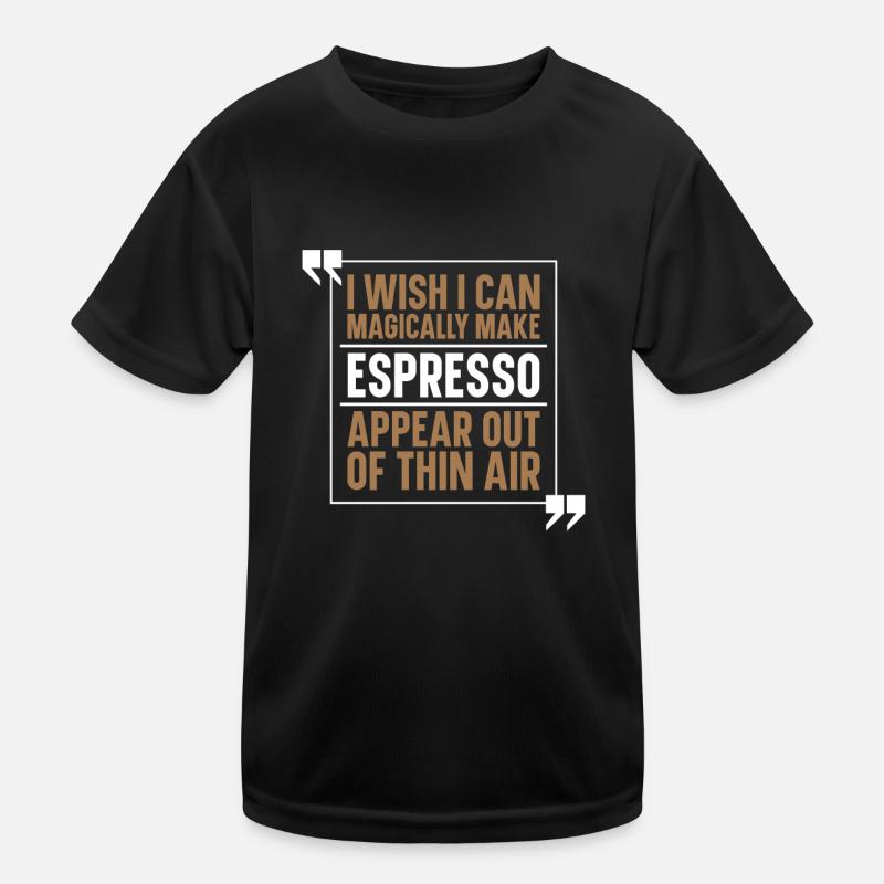 Espresso Coffee Kids Functional T-Shirt